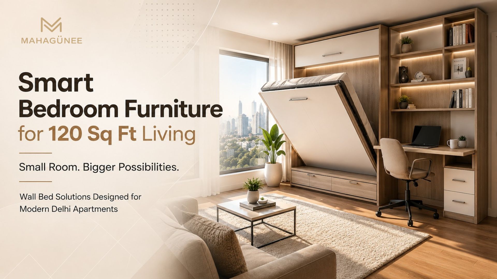 Smart Bedroom Furniture for 120 Sq Ft